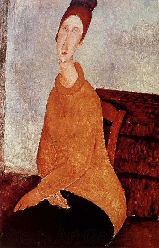 Amedeo Modigliani Yellow Sweater Spain oil painting art